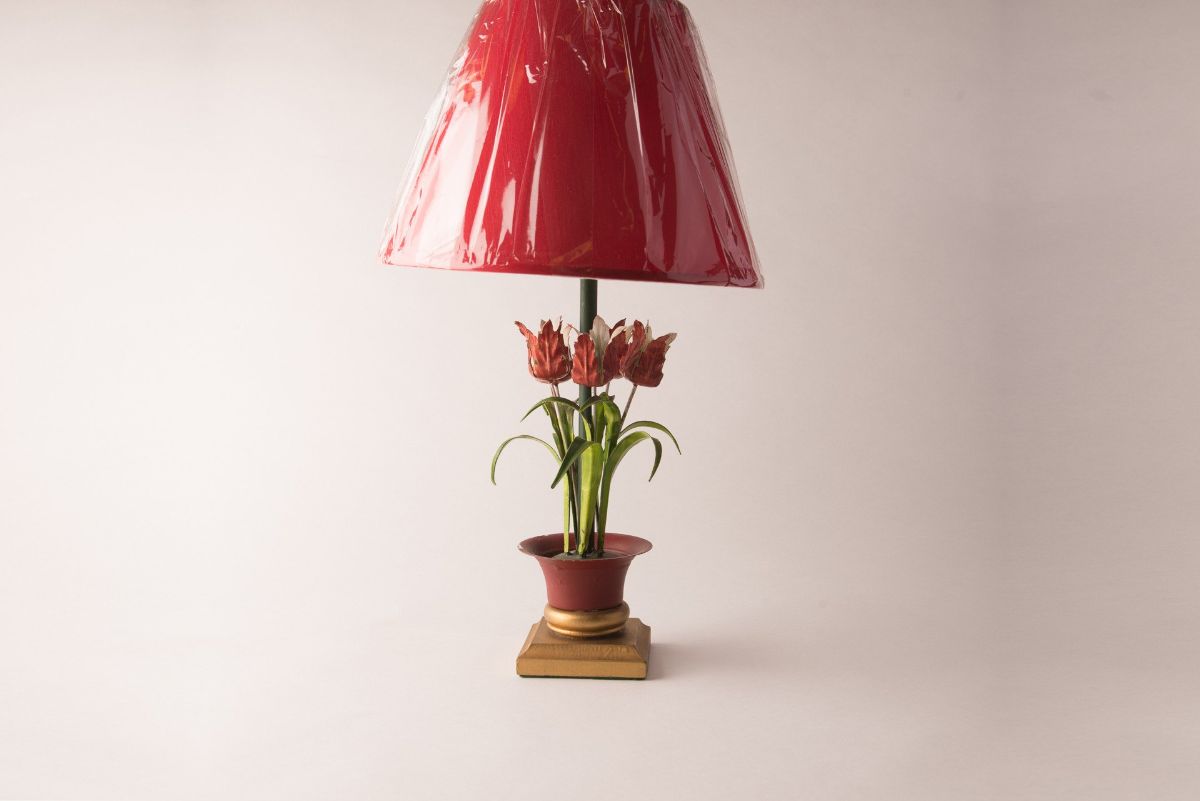 Floral Tole Lamp